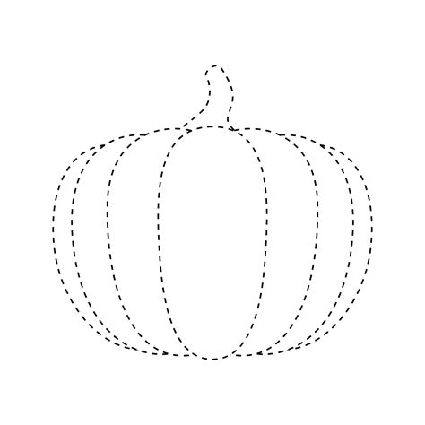 Premium Vector | Pumpkin tracing worksheet for kids