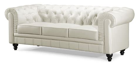 white sofa | Tufted leather sofa, White leather sofas, Leather sofa