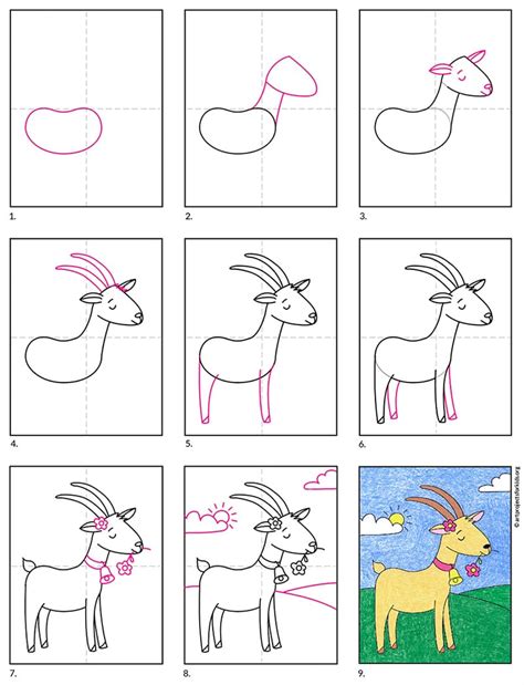 How to Draw a Goat · Art Projects for Kids