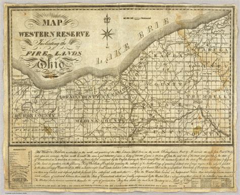 Map Of The Western Reserve Including the Fire Lands In Ohio. - David Rumsey Historical Map ...