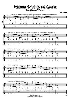 Arpeggio Studies for Guitar - The G Major 7 Chord by Danny Crocome Music