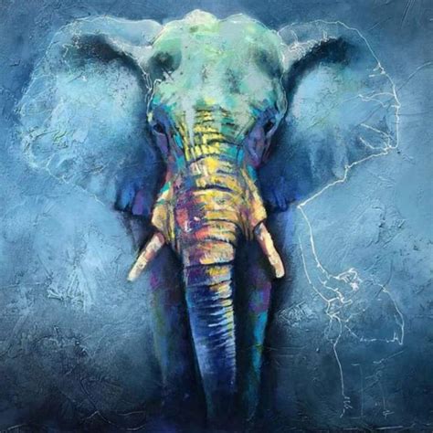 Colourful abstract Elephant painting Painting by Vaibhav Kumar sharma | Saatchi Art