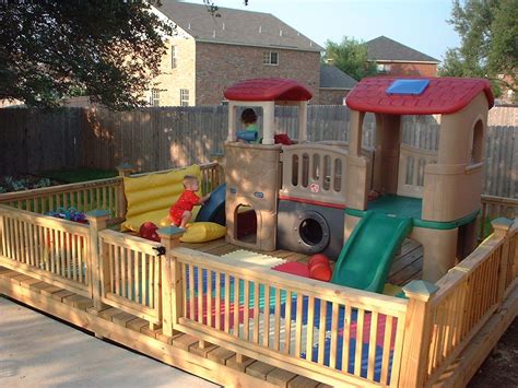 Love how this is enclosed within the yard | Backyard kids play area ...