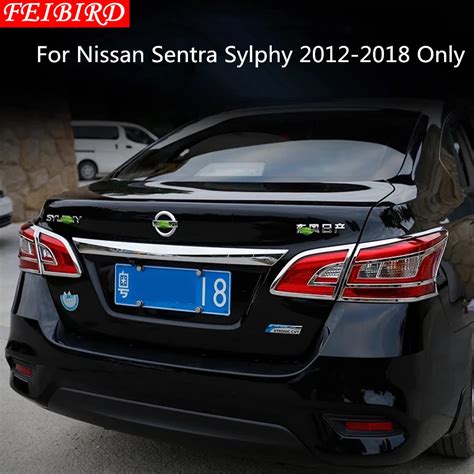 ABS Rear Trunk Tail Light Lamp Bezel Accessories Cover Trim For Nissan ...