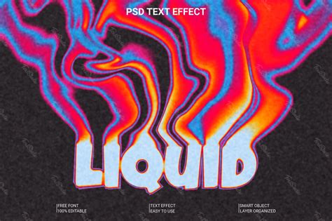 Liquid Graffiti Psychedelic Font Style Effect | Free Photoshop PSD File