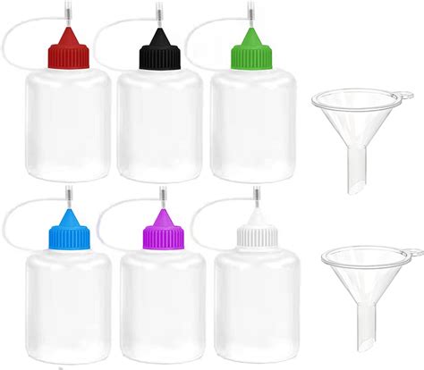 Amazon.com: Expesumas 6 Pcs Glue Applicator Bottles, 30ml Plastic Squeezable Dropper Bottles ...