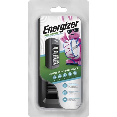 Energizer Recharge Universal Charger for NiMH Rechargeable AA, AAA, C ...