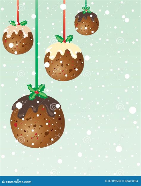 Christmas Pudding Baubles Stock Photo - Image: 33126530