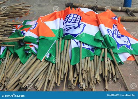 Indian National Congress Flag. Editorial Image - Image of democracy, flags: 60286555