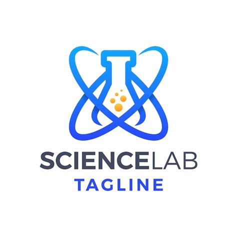 Premium Vector | Science lab fun monoline gradient logo