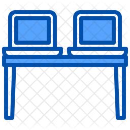 Desk Table Icon - Download in Dualtone Style