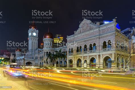 Night View Of Independence Square Also Knowns As Dataran Merdeka Stock Photo - Download Image ...