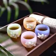 Chinese Style Flower Teacup Glass Tea Cup Exquisite Kung Fu - Temu