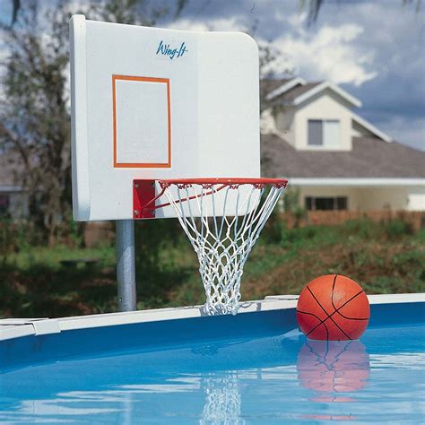 POOL SHOT Wing it Swimming Pool Basketball Hoop for Above Ground Pools ...