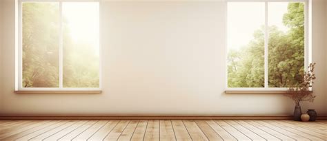 Empty room with bog window and wooden floor 27032537 Stock Photo at Vecteezy