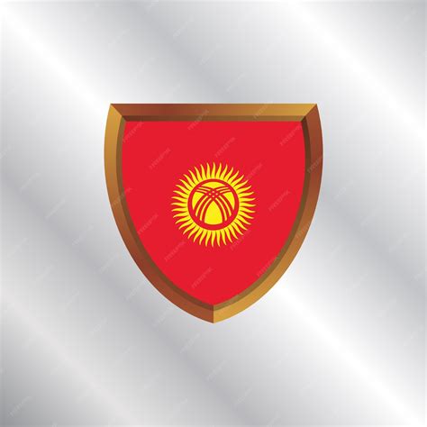 Premium Vector | Illustration of kyrgyzstan flag template