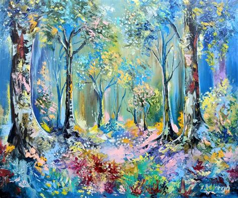 Magic Forest Painting by Margo Tartart | Saatchi Art