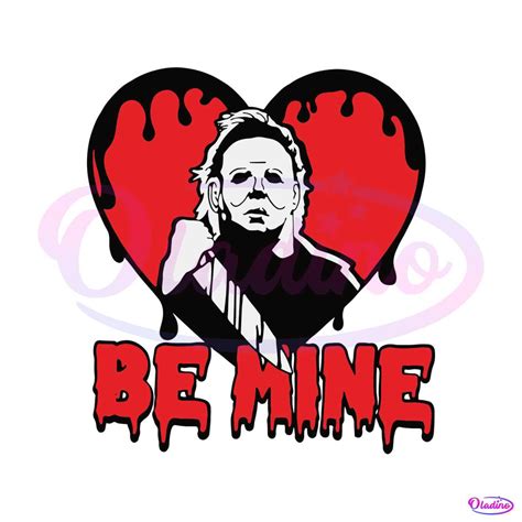 Heart Valentine Horror Be Mine SVG