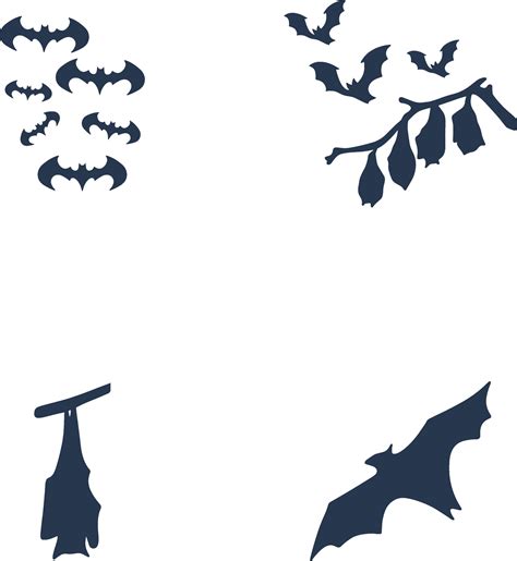 Set of Halloween Bat Silhouette Illustration. Isolated Vector. 34216919 Vector Art at Vecteezy