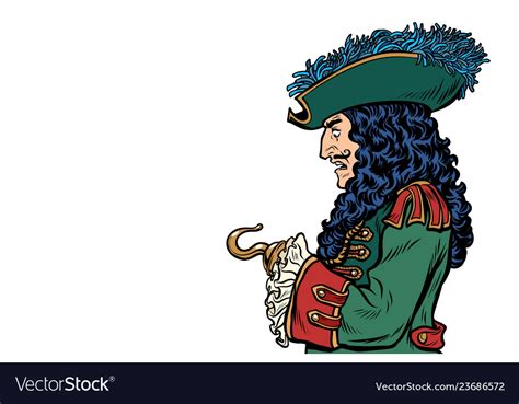 Pirate with hook hand Royalty Free Vector Image