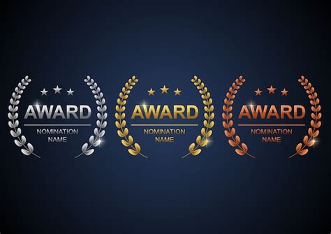 Premium Vector | Awards logotype set