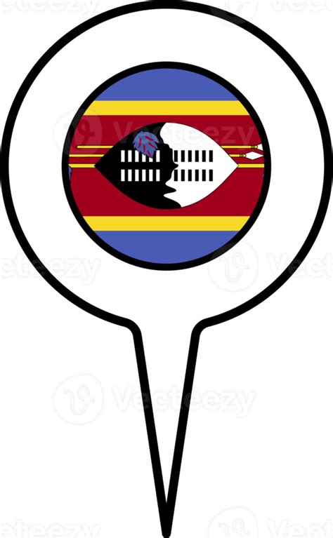 Eswatini flag Map pointer icon. 24076227 PNG