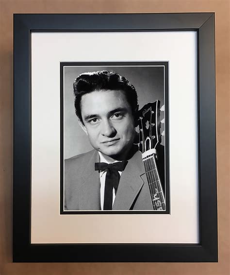 Johnny Cash Black and White Photo Professionally Framed | Etsy