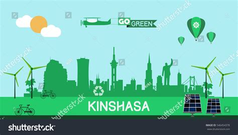 Kinshasa Congo Skyline Silhouette Flat Design Stock Vector (Royalty Free) 546454378 | Shutterstock