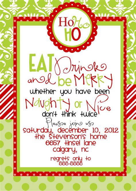 21 Ideas for Holiday Party Invitation Ideas - Home, Family, Style and ...