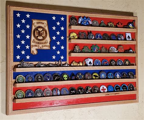 Alabama State Police Badge Challenge Coin Display 36x20 Holds - Etsy