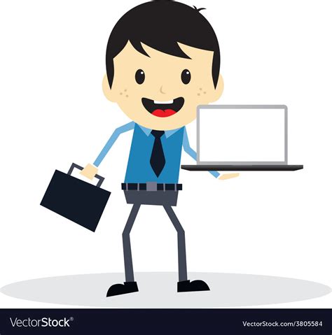 Business presentation cartoon character Royalty Free Vector