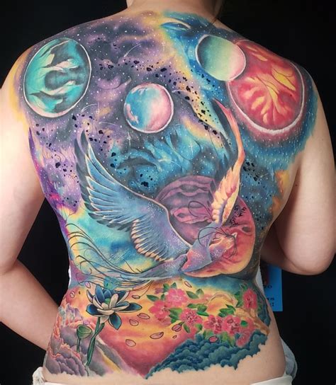 Galaxy Phoenix tattoo | Tattoos, Phoenix tattoo, Watercolor tattoo