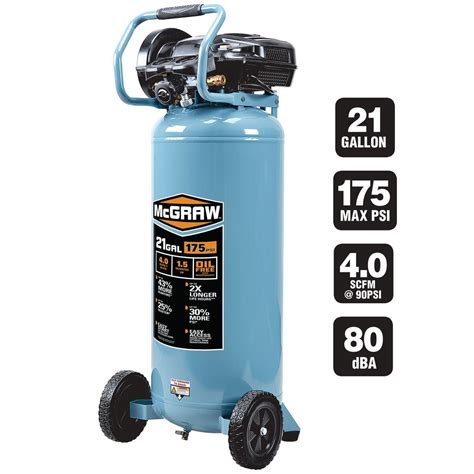 Coupons for MCGRAW 21 Gallon, 175 PSI Oil-Free Vertical Shop/Auto Air Compressor for $239.99