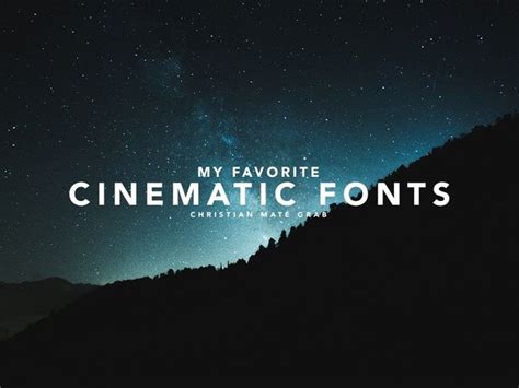 My Favorite Cinematic Fonts in 2020 | Vintage lightroom presets, Fonts, Logo inspiration