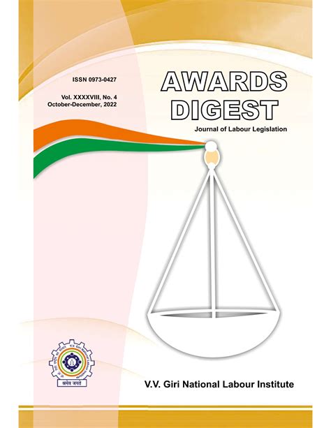 Awards Digest October- December 2022 | V. V. Giri National Labour ...