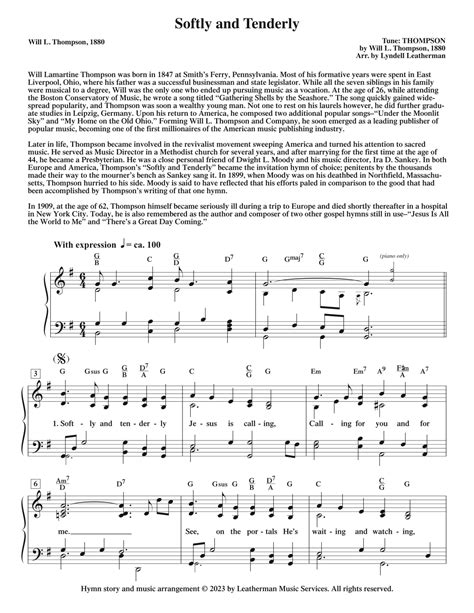 Softly and Tenderly (arr. Lyndell Leatherman) Sheet Music | Alan Jackson | Piano, Vocal & Guitar ...