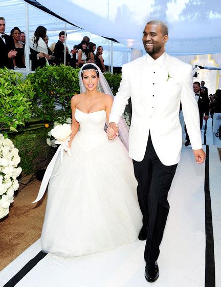 Kim Kardashian Wedding Dress Back Kanye