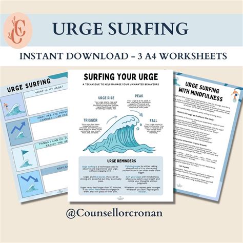 Urge Surfing Mindfulness Technique Substance and Abuse Drugs - Etsy