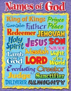 Names of God Learning Chart | Names of god, Names of jesus, Names