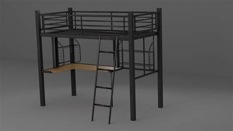 Desk with Bunk Bed 01 by johnnydwicked on DeviantArt