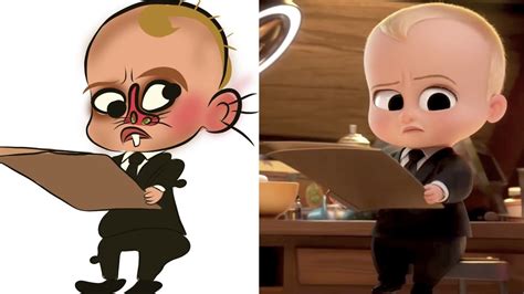 the boss baby 2 movie clip drawing meme - the baby boss meme - Disney cartoon drawing meme - YouTube