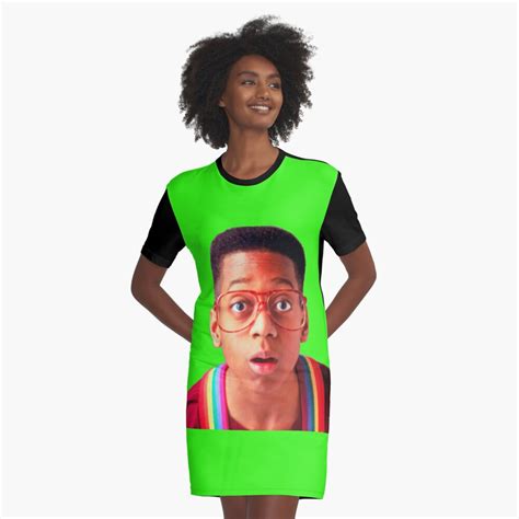 "Steve Urkel" Graphic T-Shirt Dress by UshaTheCat | Redbubble