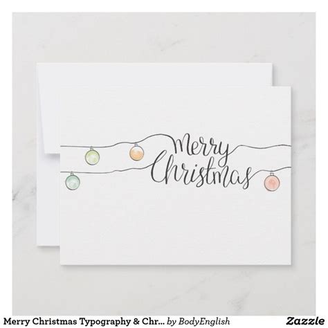 merry christmas typograph card by body english