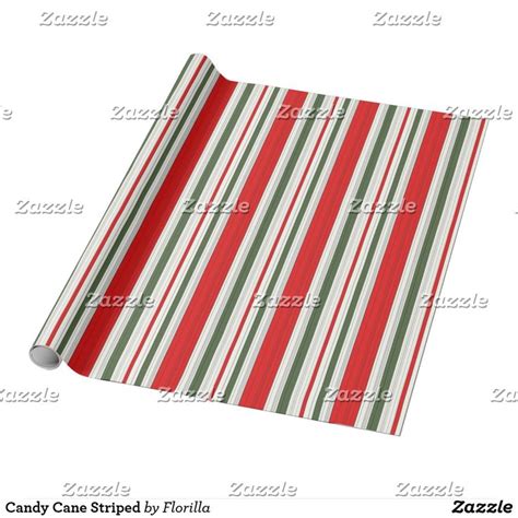 Candy Cane Striped Wrapping Paper | Zazzle | Candy cane stripes, Custom wrapping paper, Candy cane