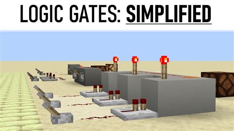 Understanding Minecraft Logic Gates! Logic Gates SIMPLIFIED! [TUTORIAL] - YouTube