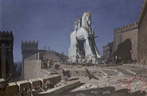 Henri-Paul Motte The Trojan Horse painting - The Trojan Horse print for sale