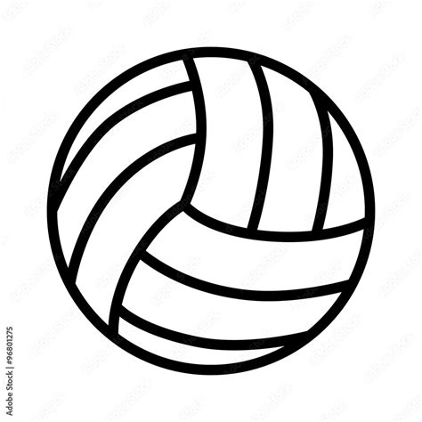 Volleyball ball line art icon for sports apps and websites Stock Vector | Adobe Stock