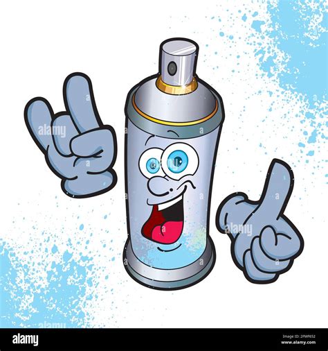 Graffiti spray. Spray paint with a human face. Spray Cartoon Stock Vector Image & Art - Alamy