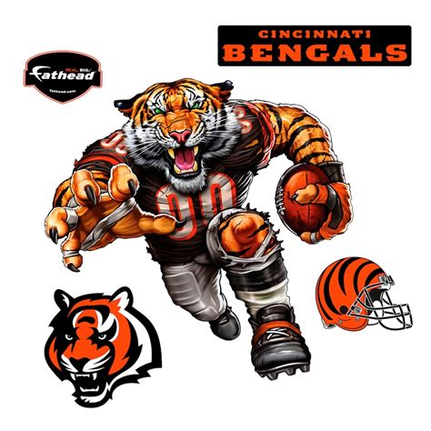 Fathead Cincinnati Bengals Brawling Bengal 5-Pack Removable Wall Decal