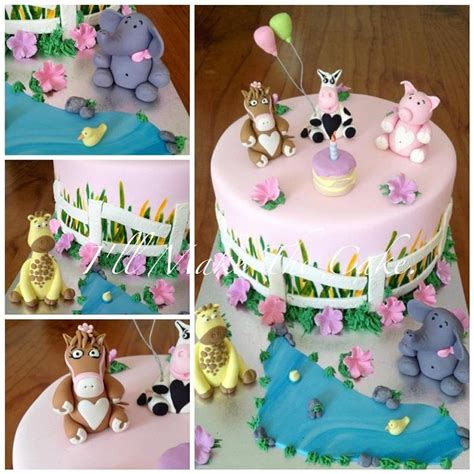 Animal themed Birthday cake. - Cake by IllMakeTheCake - CakesDecor